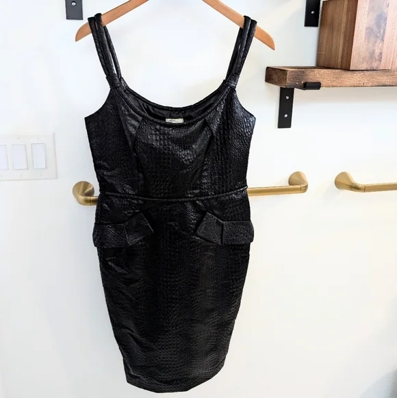 Yoana biraschi faux croc leather dress A2-1007 - Picture 1 of 6